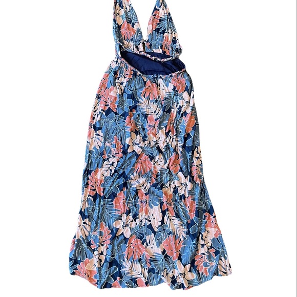 mahina Floral Halter Top Maxi Dress - Picture 2 of 4